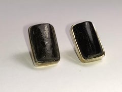 Alberto Juan Mexican Sterling Silver Modern Jet Earrings