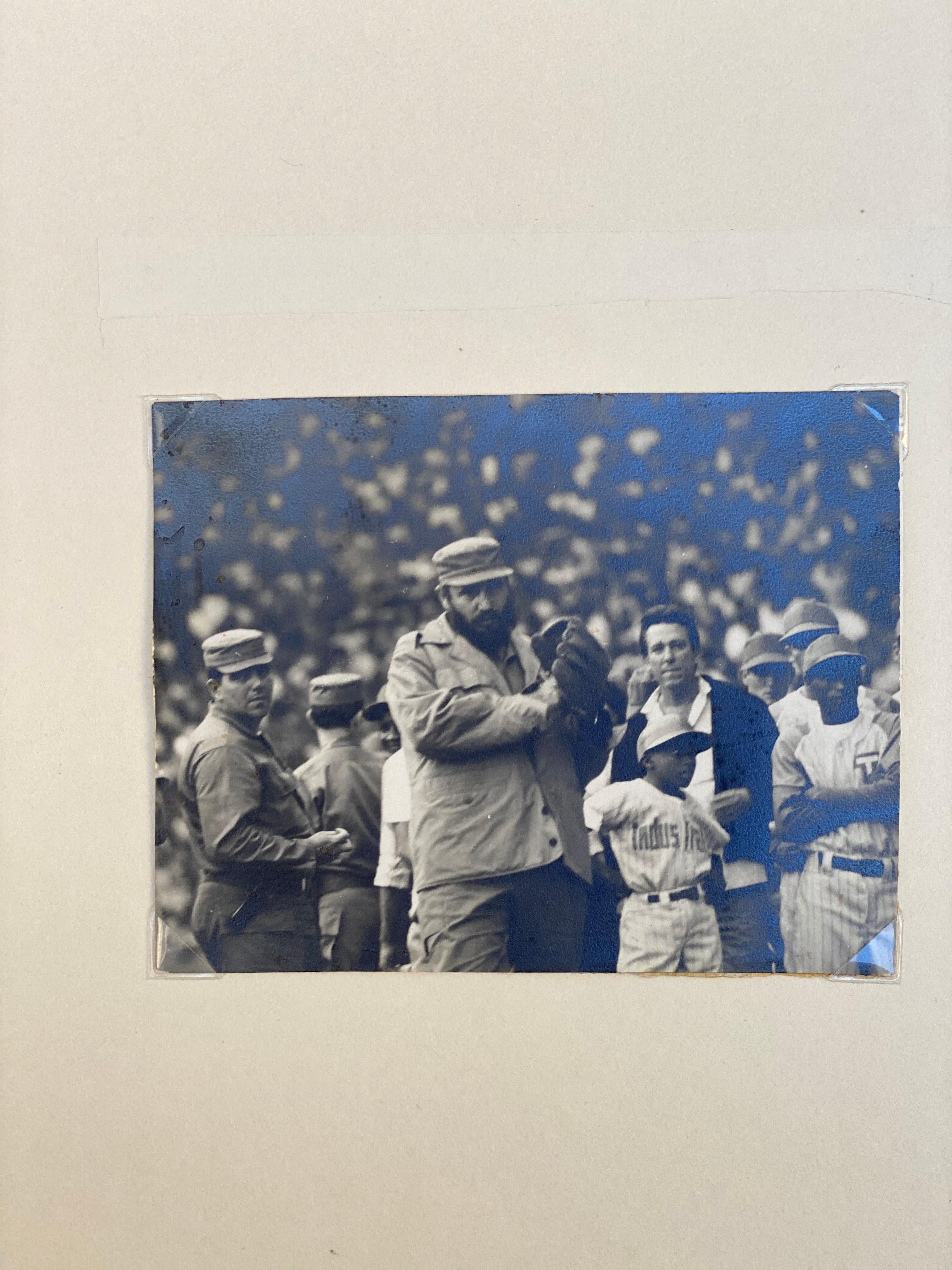 Alberto Korda
Fidel Castro playing baseball 
Cuba 
Circa 1970
Vintage silver print 
Signature and stamp on the back 
8.8 x 11.3 cms
690 euros 