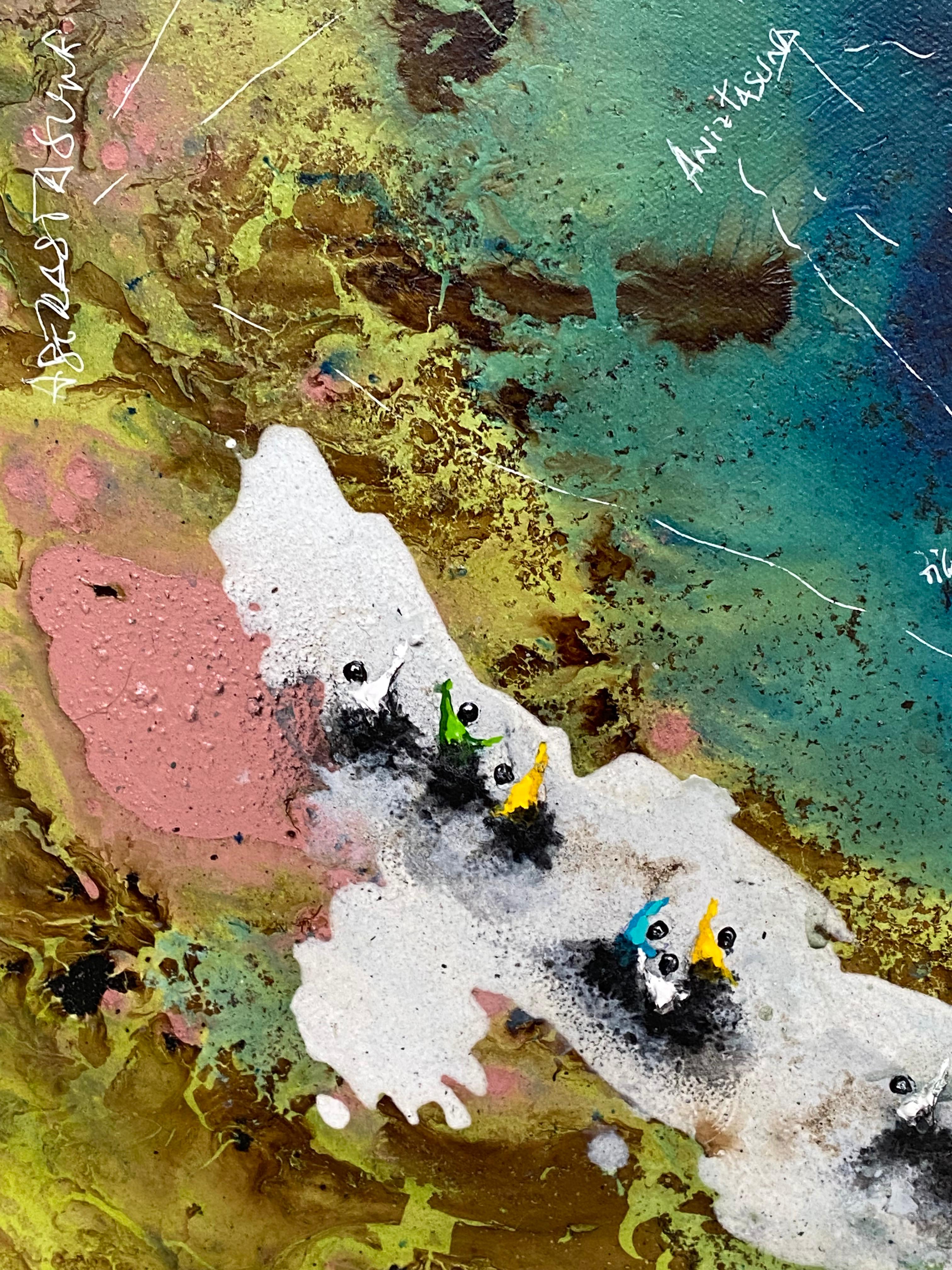 Begiak V ' Pittura concettuale a tecnica mista su tela - Painting di Alberto Letamendi