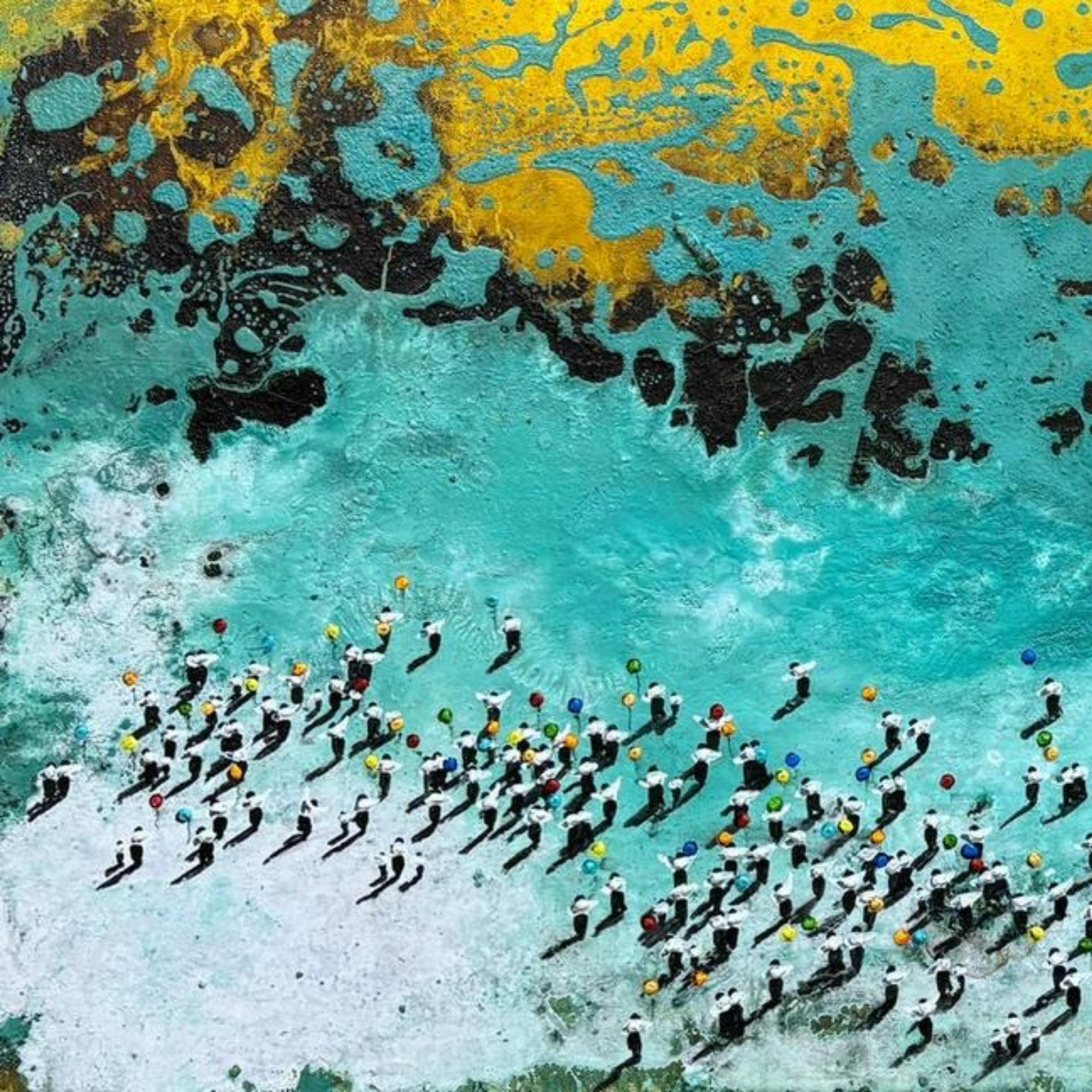 Bideak II - Painting Contemporaneo di Alberto Letamendi