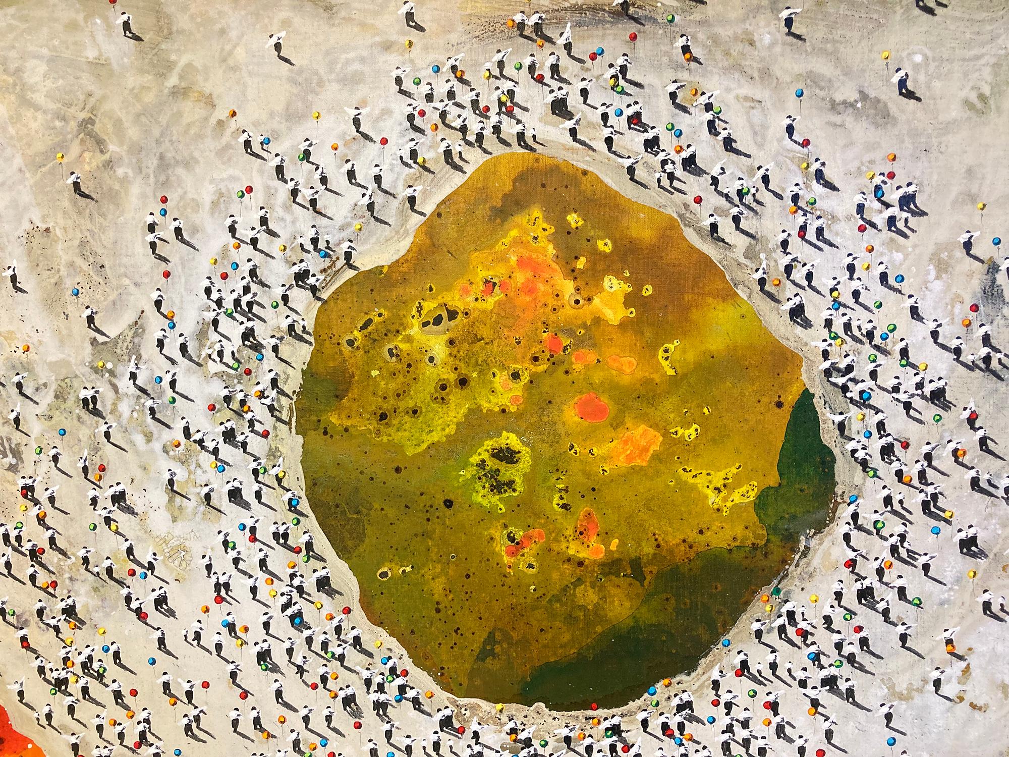 Hiru Zulo, Tecnica mista su tela - Painting Impressionismo astratto di Alberto Letamendi