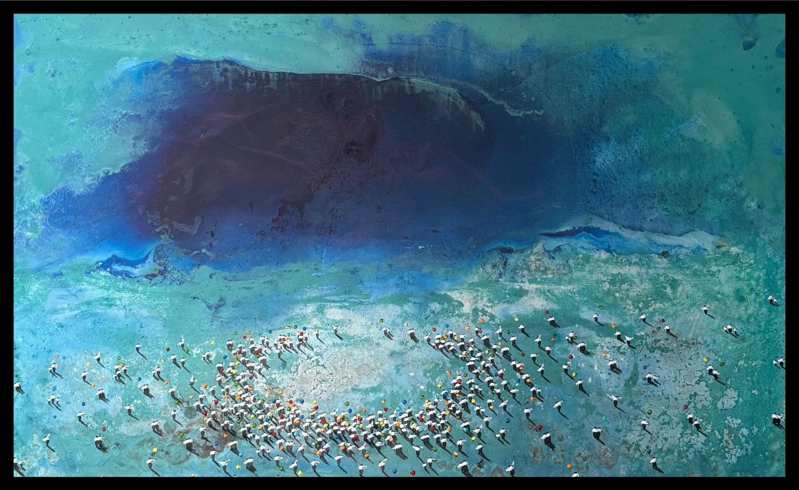 Hurbilektat V (Approaching) - Contemporary Painting by Alberto Letamendi