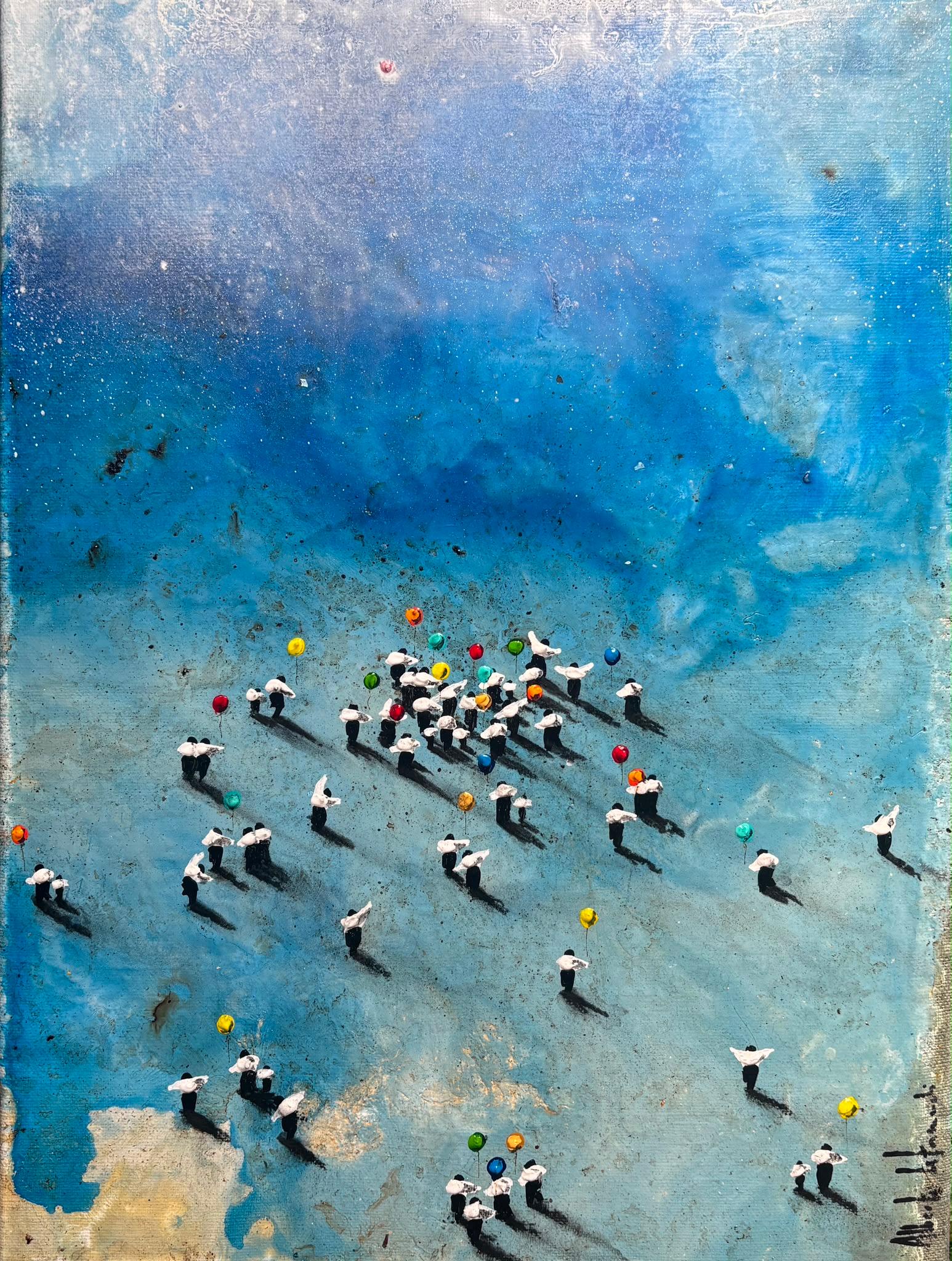Isiltasunaren Erdian (In the Midst of Silence), Painting, Figurative Style