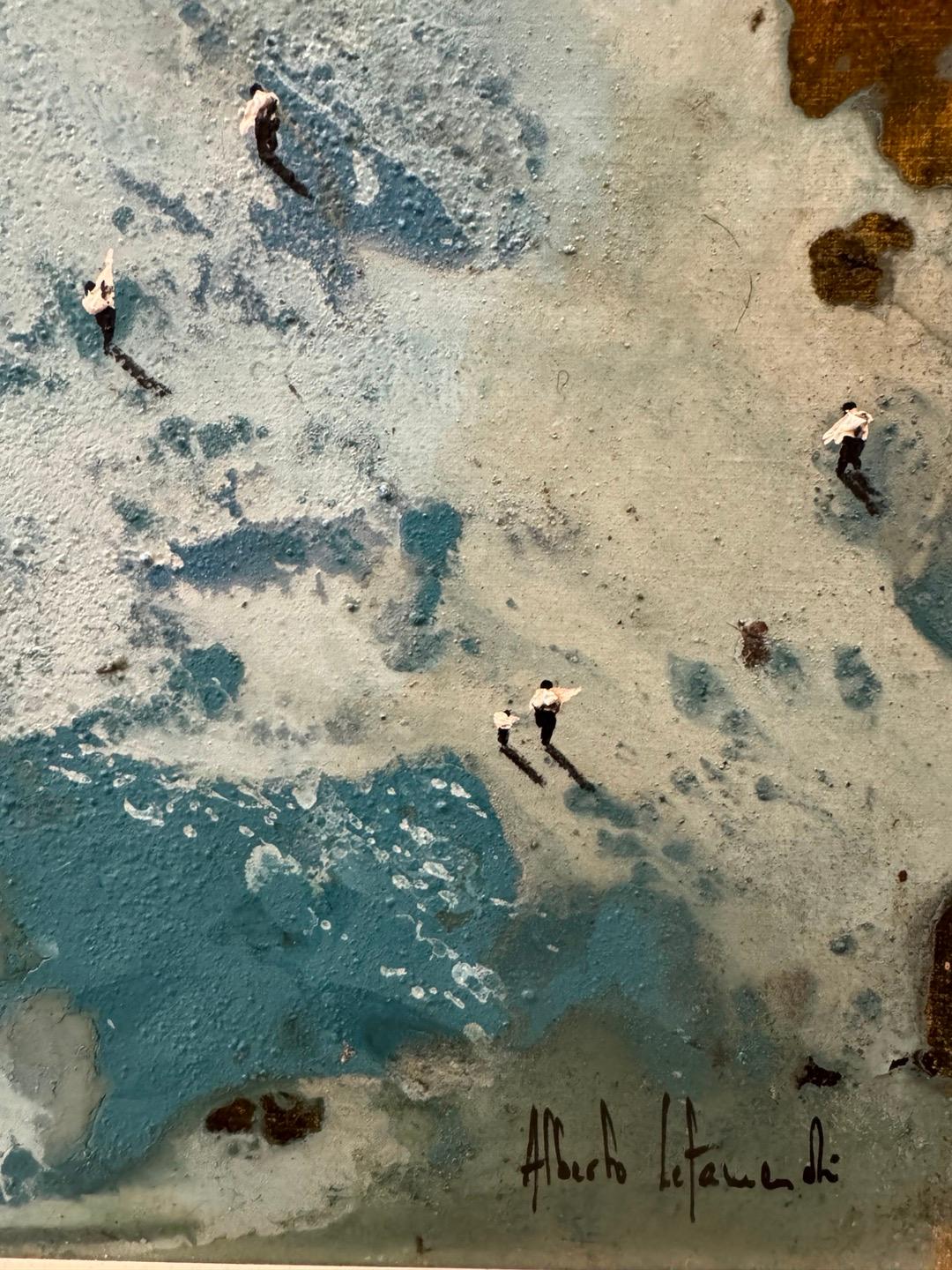 Alberto Letamendi è un artista di Ordizia (Paesi Baschi) nato nel 1964. Nel suo lavoro, sia in pittura che in scultura, utilizza varie tecniche con una preferenza per i materiali naturali come la polvere di fe, il legno e i pigmenti. L'artista, con