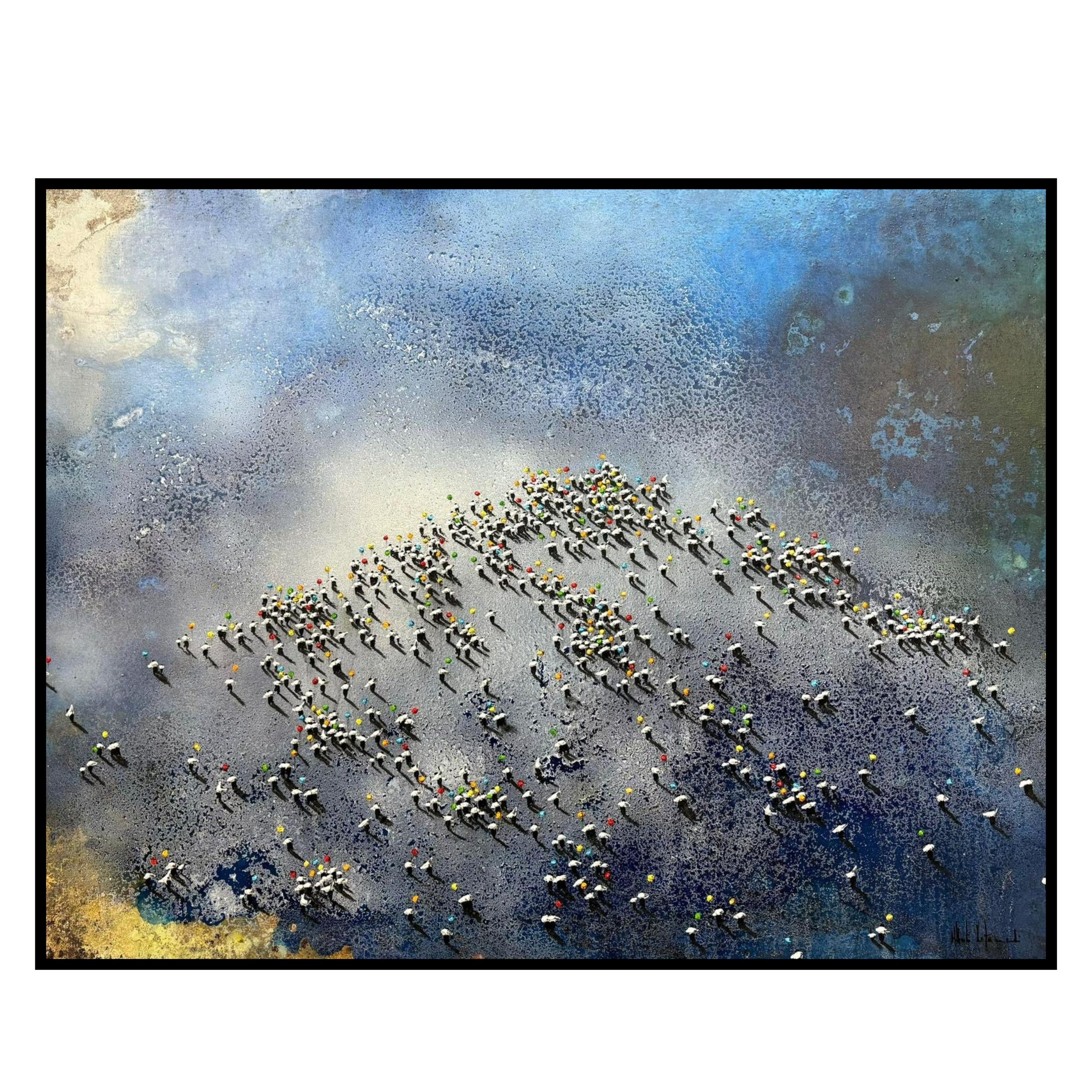 Izarrak Bilatzen Dituztenak (Coloro che cercano le stelle) - Painting di Alberto Letamendi