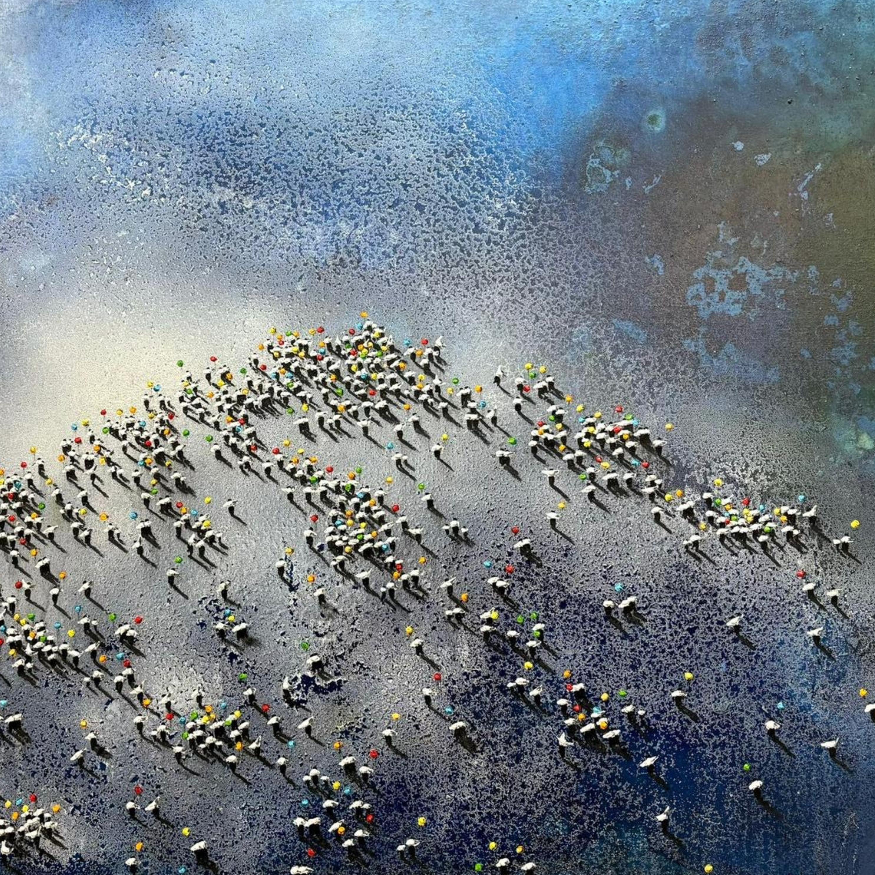 Izarrak Bilatzen Dituztenak (Coloro che cercano le stelle) - Painting Contemporaneo di Alberto Letamendi