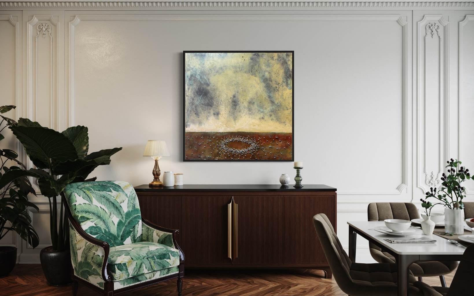 Lanbroa - Brown Figurative Painting by Alberto Letamendi