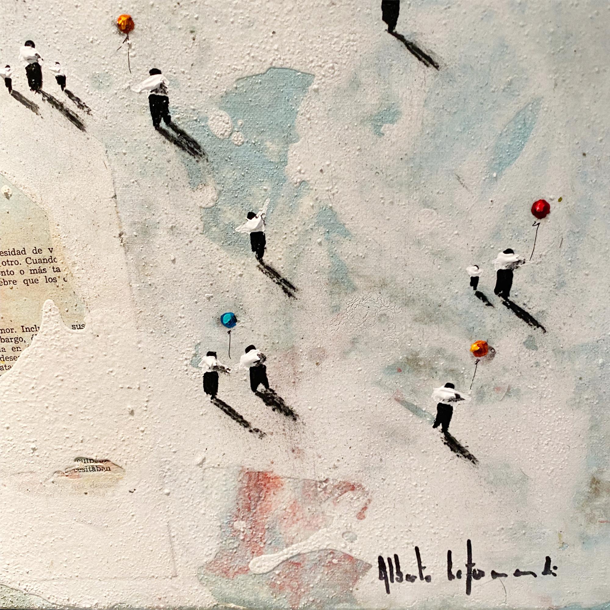 Otzopoak IV - Abstract Painting Grigio di Alberto Letamendi