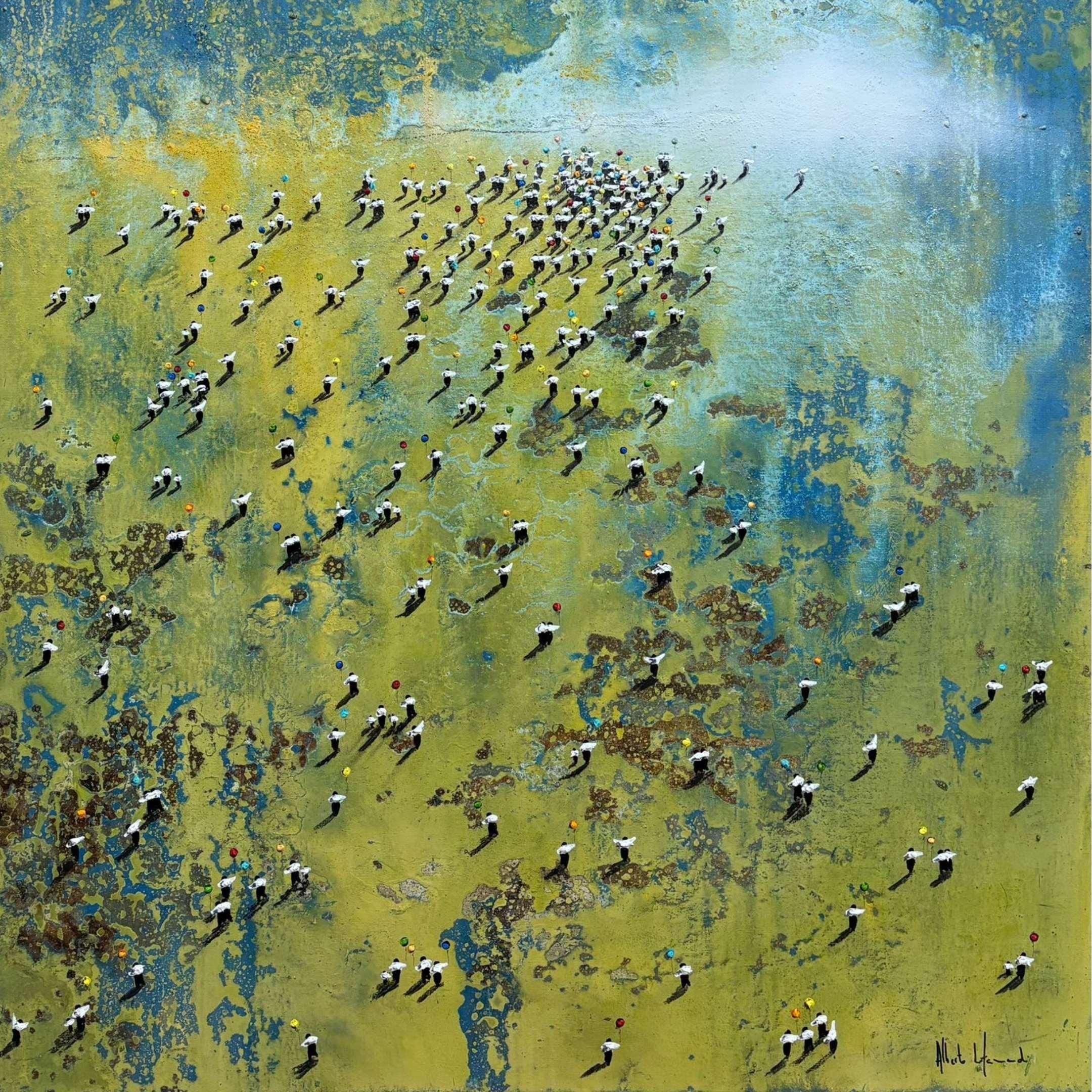 Agri Bident (Camino hacia la luz, hacia la claridad de ideas) - Painting de Alberto Letamendi