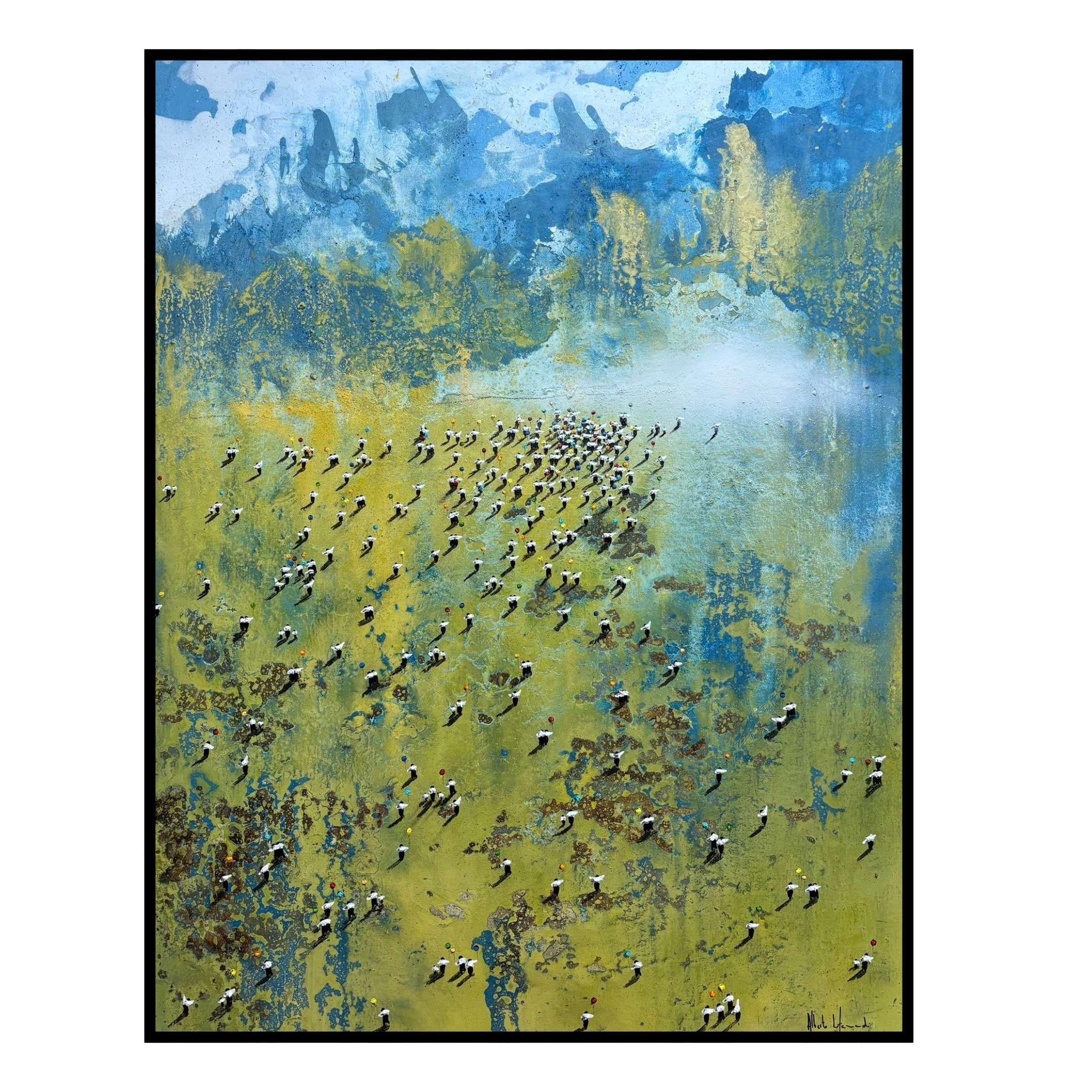 Agri Bident (Camino hacia la luz, hacia la claridad de ideas) - Painting Contemporáneo de Alberto Letamendi