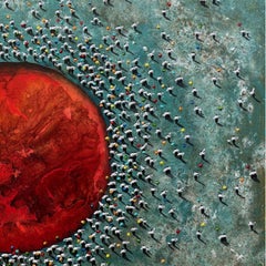Zulo Gorria IV, Acrylic Painting on Canvas, Contemporary, 2025, Framed