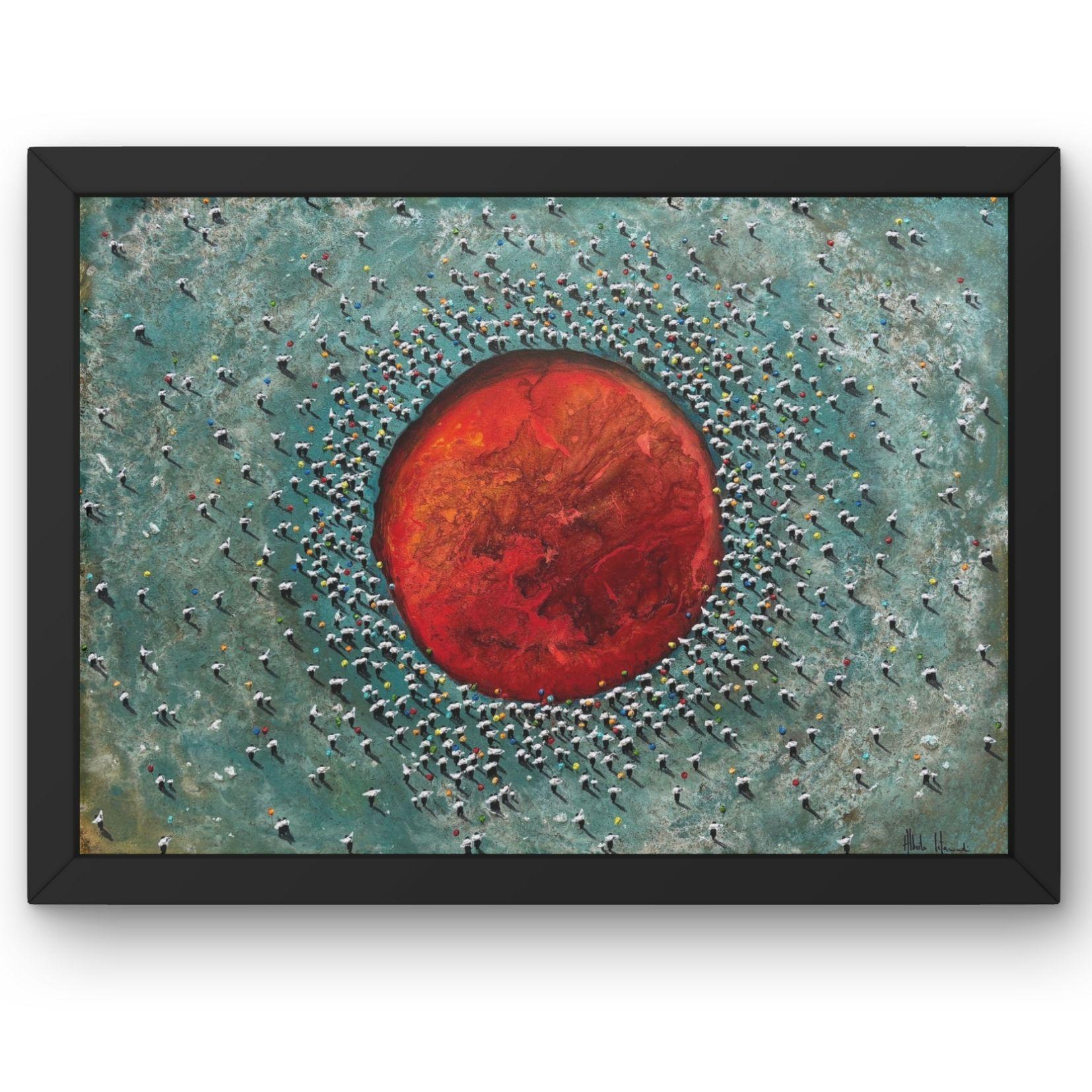 Zulo Gorria IV - Contemporary Painting by Alberto Letamendi