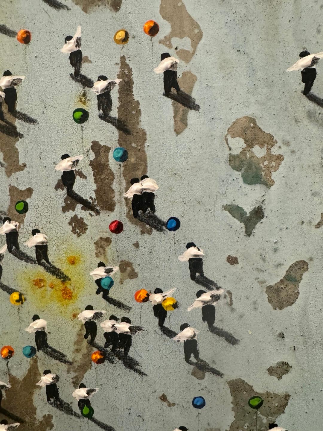 Zuloak XX - Abstract Painting Grigio di Alberto Letamendi