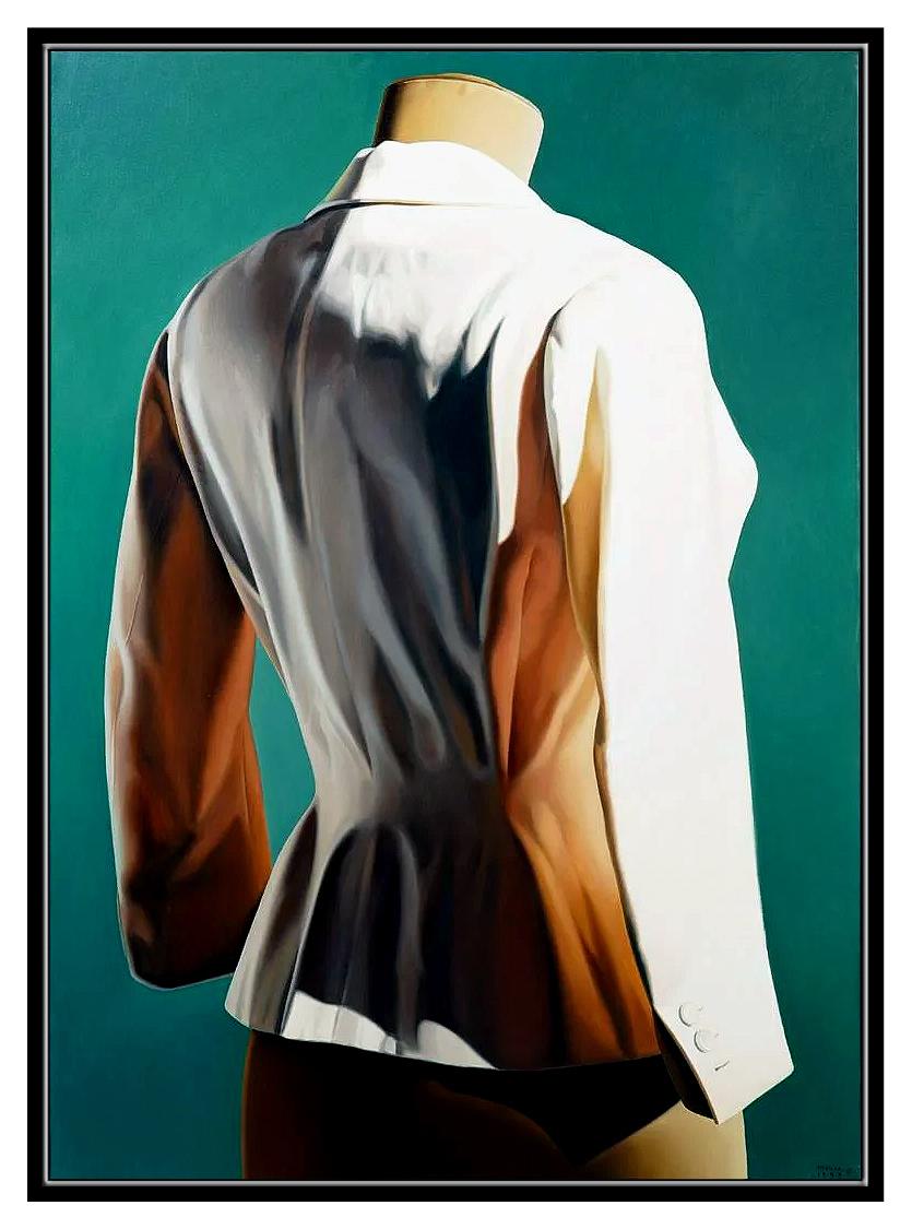 Alberto Magnani Large Original Oil Painting On Canvas Signed Modern Fashion Art For Sale 1