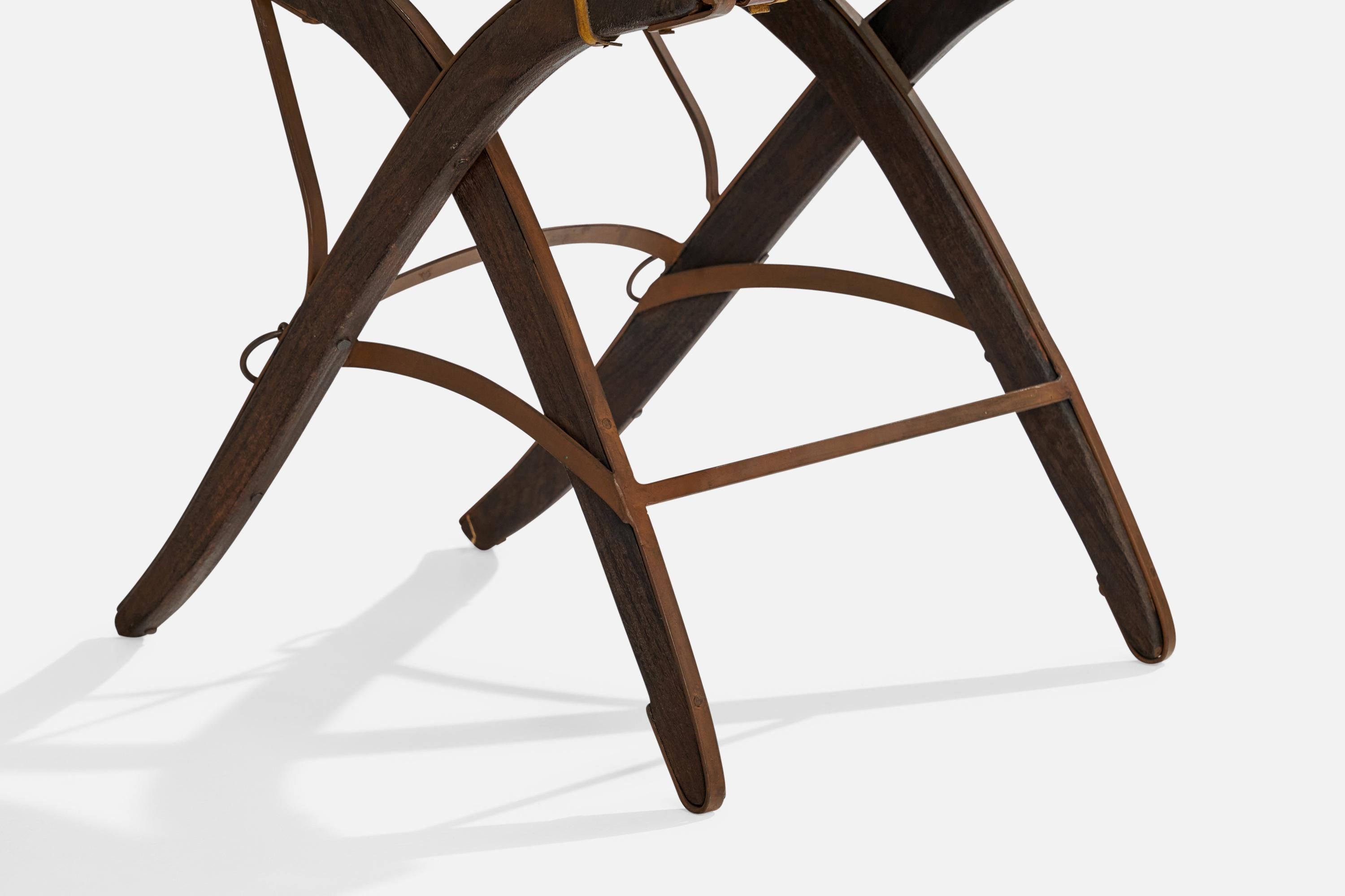 Alberto Marconetti, Dining Chairs, Iron, Oak, Leather, Italy, 1960s 4