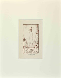 Ex Libris - Giorgio Balbi - Gravure d'Alberto Martini - Milieu du XXe siècle