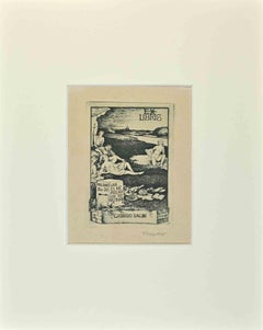 Ex Libris  - Giorgio Balbi - Etching by Alberto Martini - Mid-20th Century