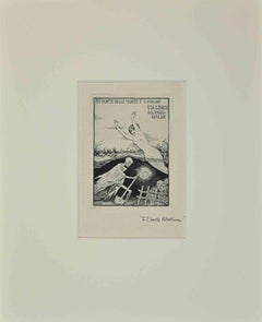 Ex Libris  - Giorgio Balbi - Gravure d'Alberto Martini - Milieu du XXe siècle