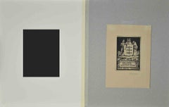 Ex Libris  - Giorgio Balbi - Poesia Bellezza - Aguafuerte - Mediados del siglo XX