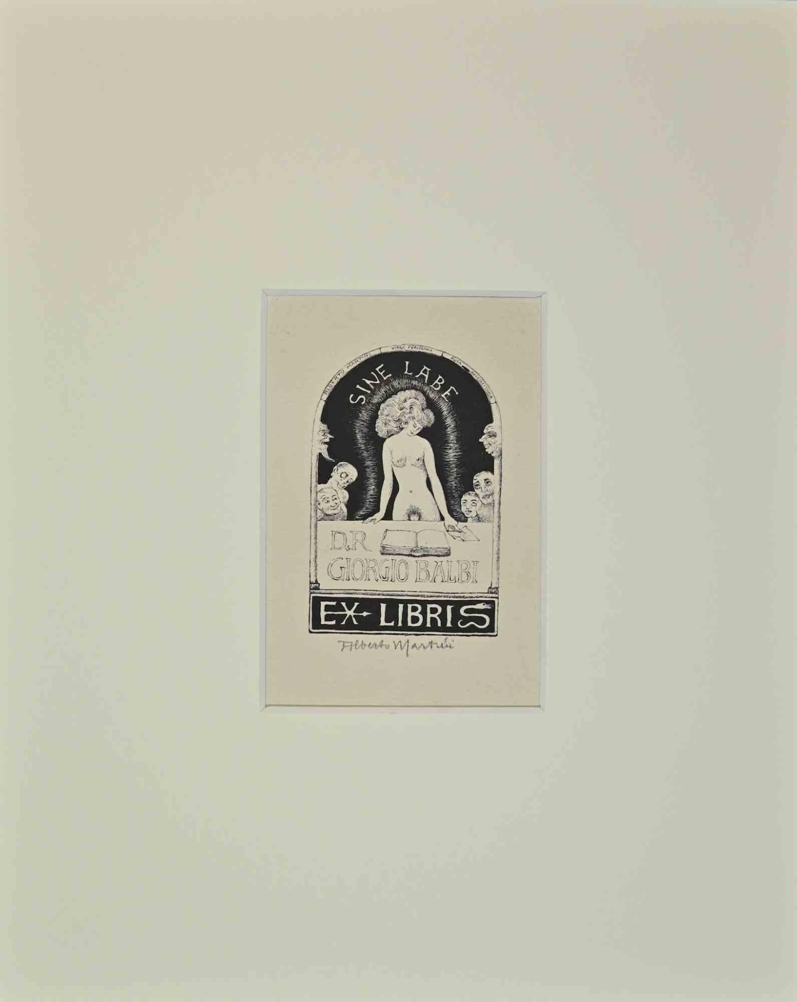 Ex Libris  - Giorgio Balbi  - Sine Labe is an Artwork in Mid 20th Century.

Woodcut.

Good conditions.


