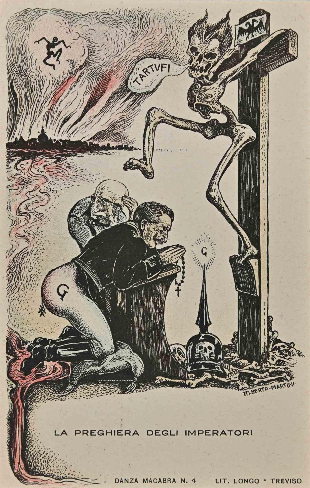La Danza Macabra Europea N.4  - Litografía de A. Martini - 1915