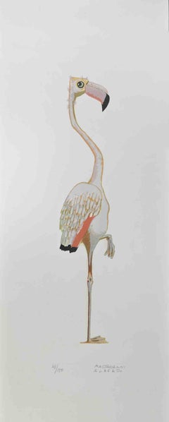 Used Flamingo - Lithograph by Alberto Mastroianni - 1970