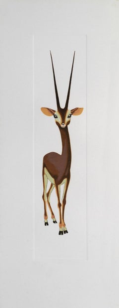 Gazelle – Lithographie von Alberto Mastroianni – 1970er Jahre
