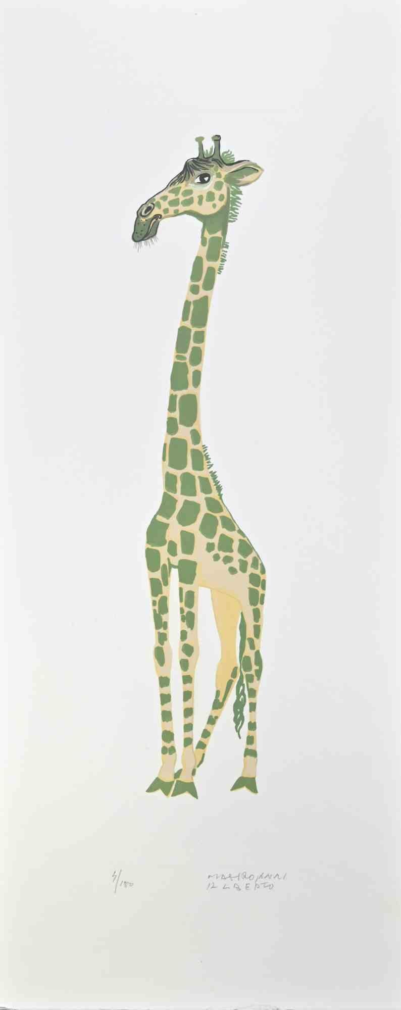 Girafe - Lithograph by Alberto Mastroianni - 1970s