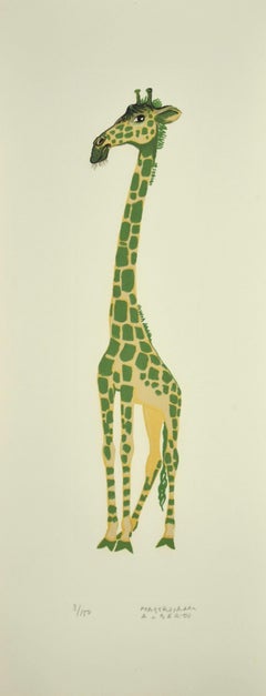 Girafe - Original Lithograph by Alberto Mastroianni - 1970s