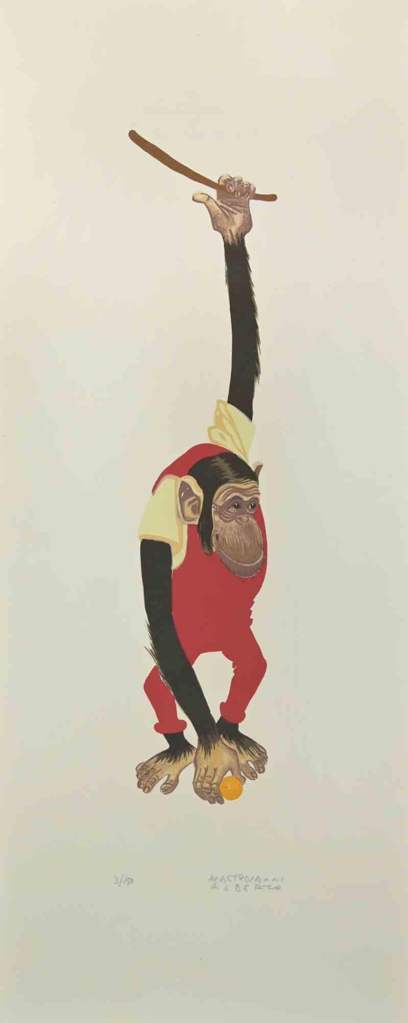 La scimmia è un'opera d'arte originale realizzata da Alberto Mastroianni nel 1970 circa.

Litografia.

Firmato a mano.

Edizione di 150 pezzi.

