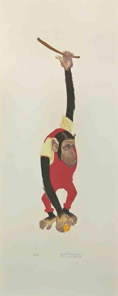 Monkey - Lithograph by Alberto Mastroianni - 1970s