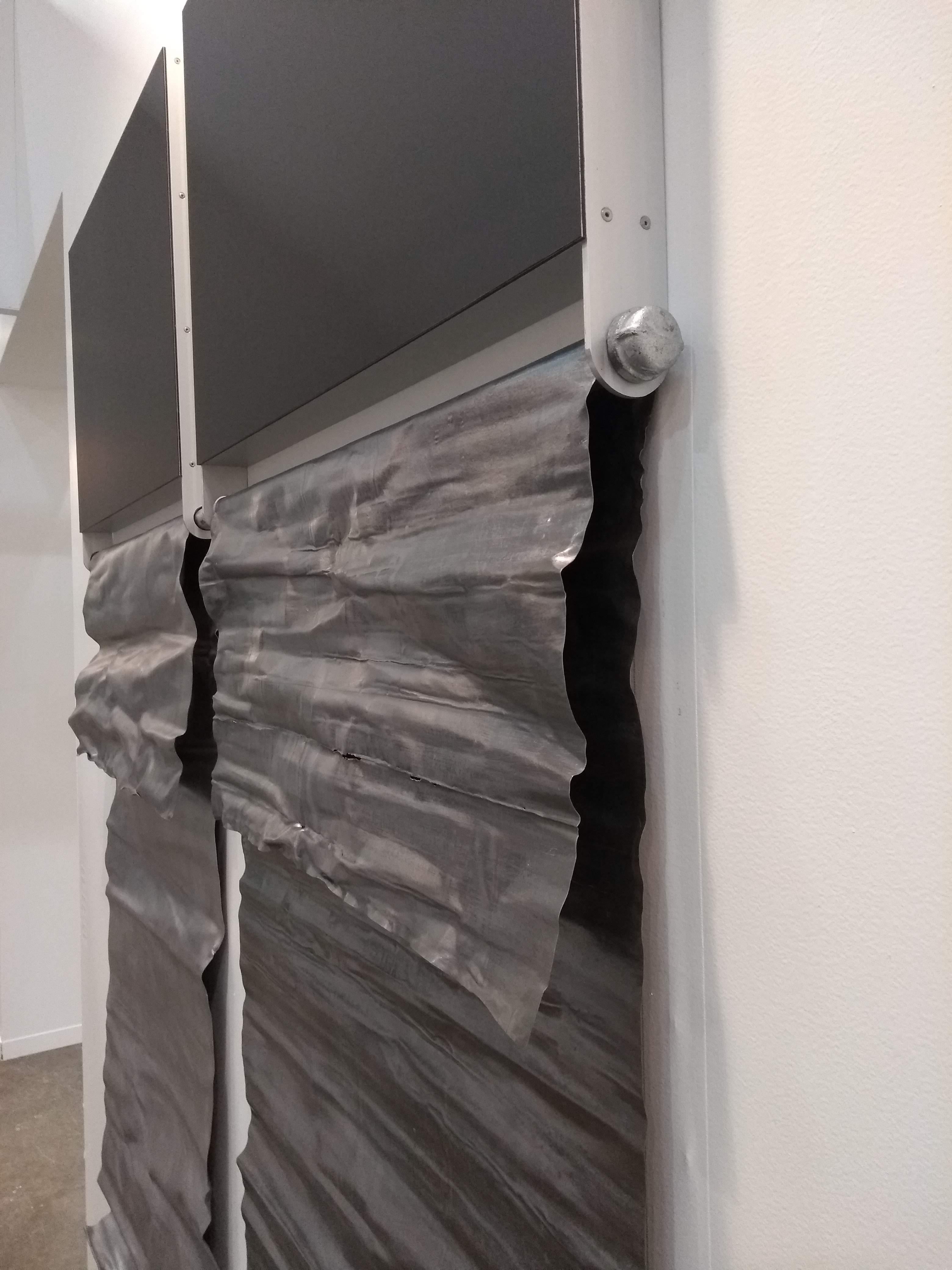 Nanotechnology Material, Lead, Galvanized Pipe 
and Caps on Aluminum
Exhibited at the International Art Fair, Zona Maco 2019 in Mexico City.
Exhibited at Mana Contemporary at Jersey City, New Jersey in 2018. 