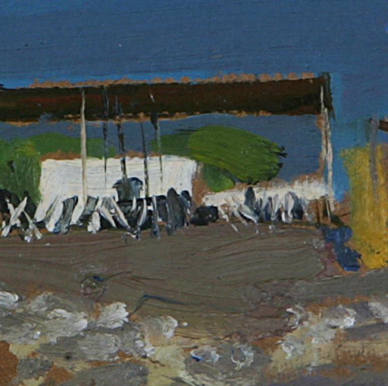 Open Air Cafe, Eine Strandlandschaft von Alberto Morrocco, Moderne des 20. Jahrhunderts im Angebot 2