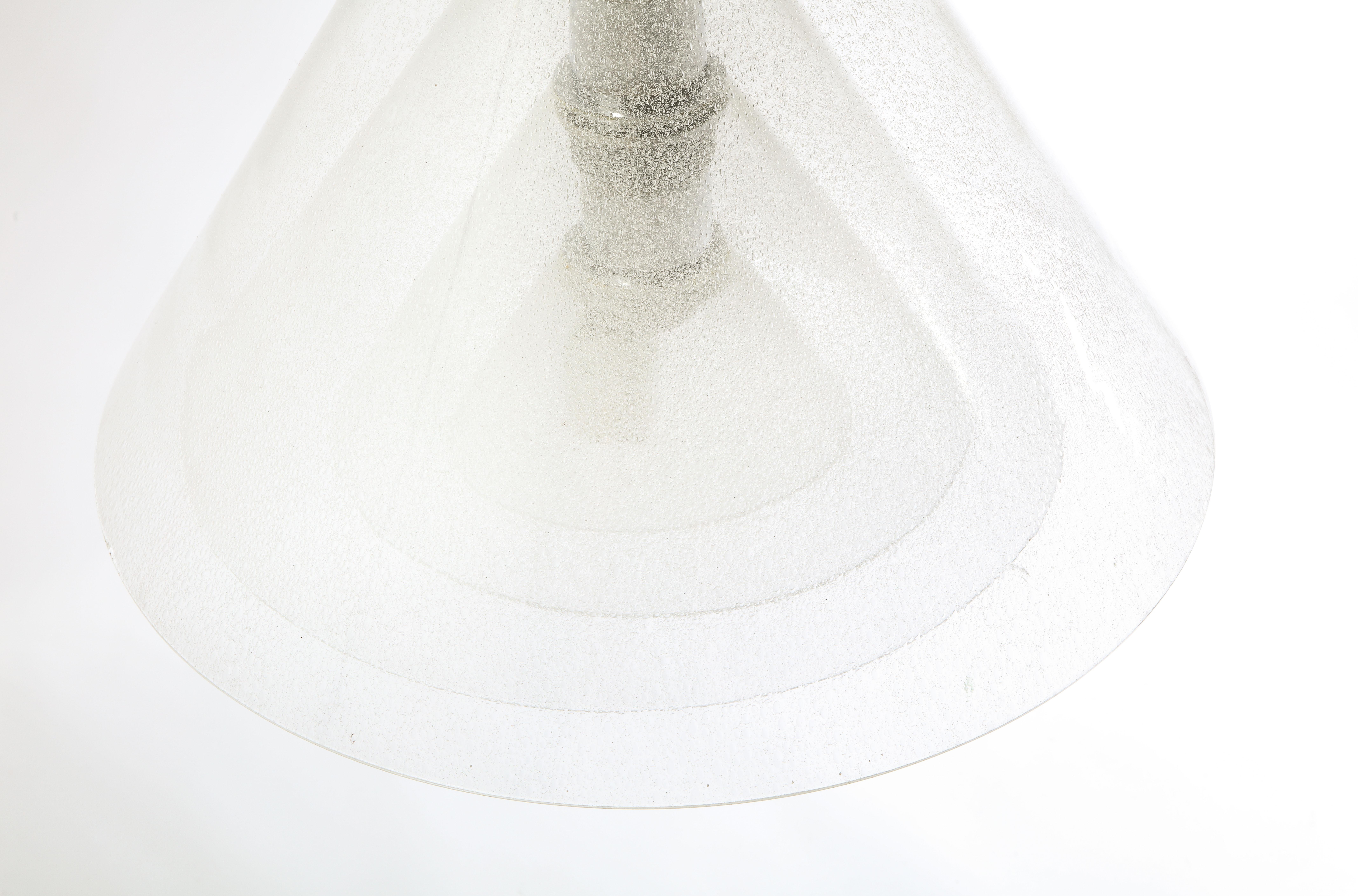 Alberto Nason Murano Glass Layered Concentric Cone Pendant, Italy 1970's For Sale 5