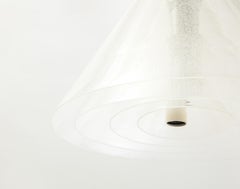 Pendentif en forme de cône concentrique en verre de Murano, Alberto Nason, Italie, années 1970