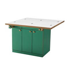 Alberto Paoli Drop-leaf Kitchen Island or Worktable