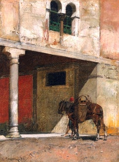 L’Attente - Souvenir d'Orient - Alberto Pasini - Oil on Canvas - Italian
