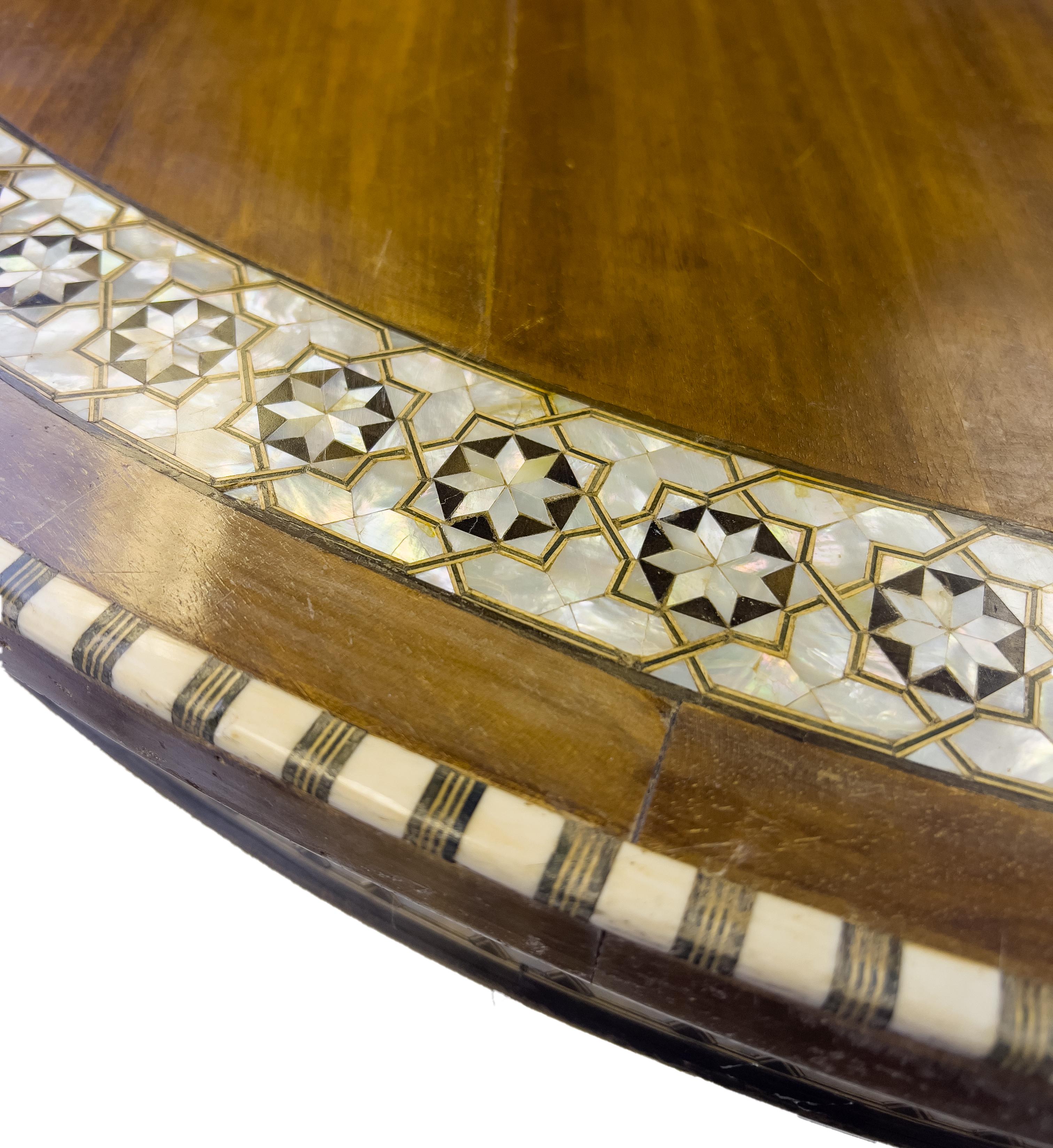 Alberto Pinto Style Mother of Pearl and Bone Inlaid Round Centre/Dining Table  For Sale 2