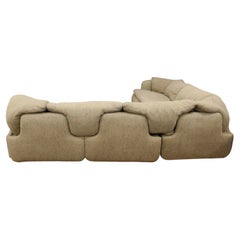 Alberto Roselli for Saporiti Italian Confidential Corner Sectional Sofa 1970's