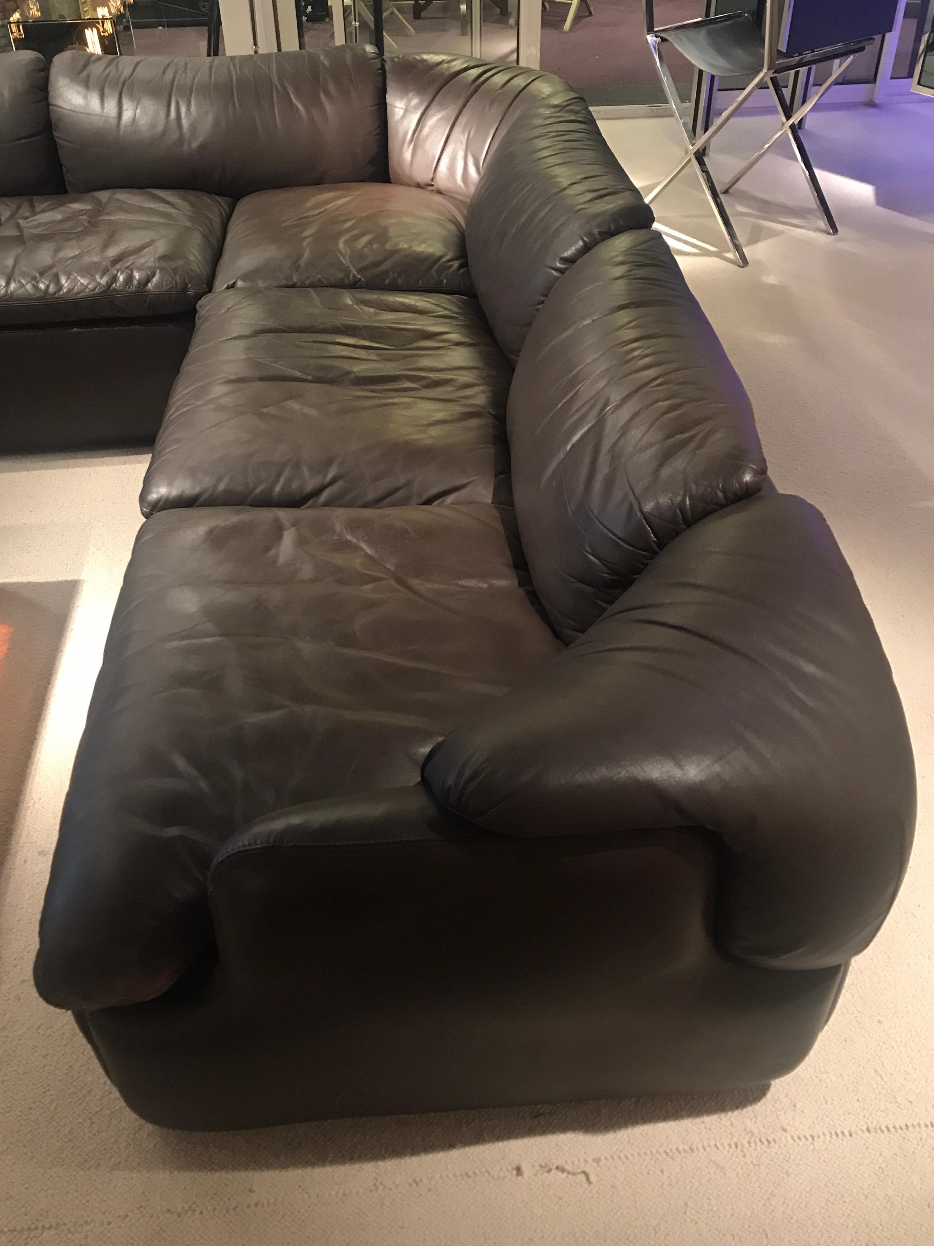 Alberto Roselli Leather Modular Sofa 6