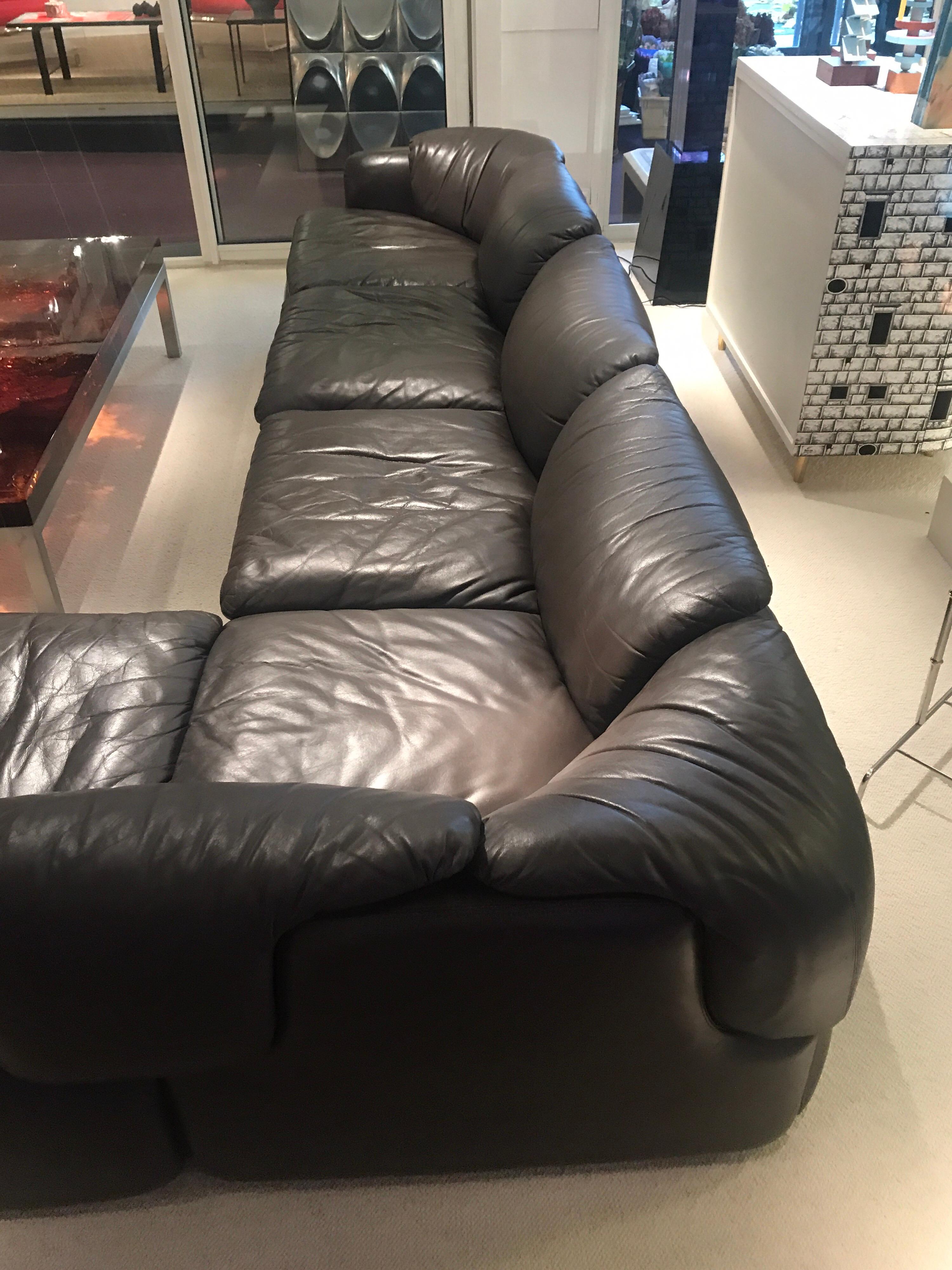 Alberto Roselli Leather Modular Sofa 9