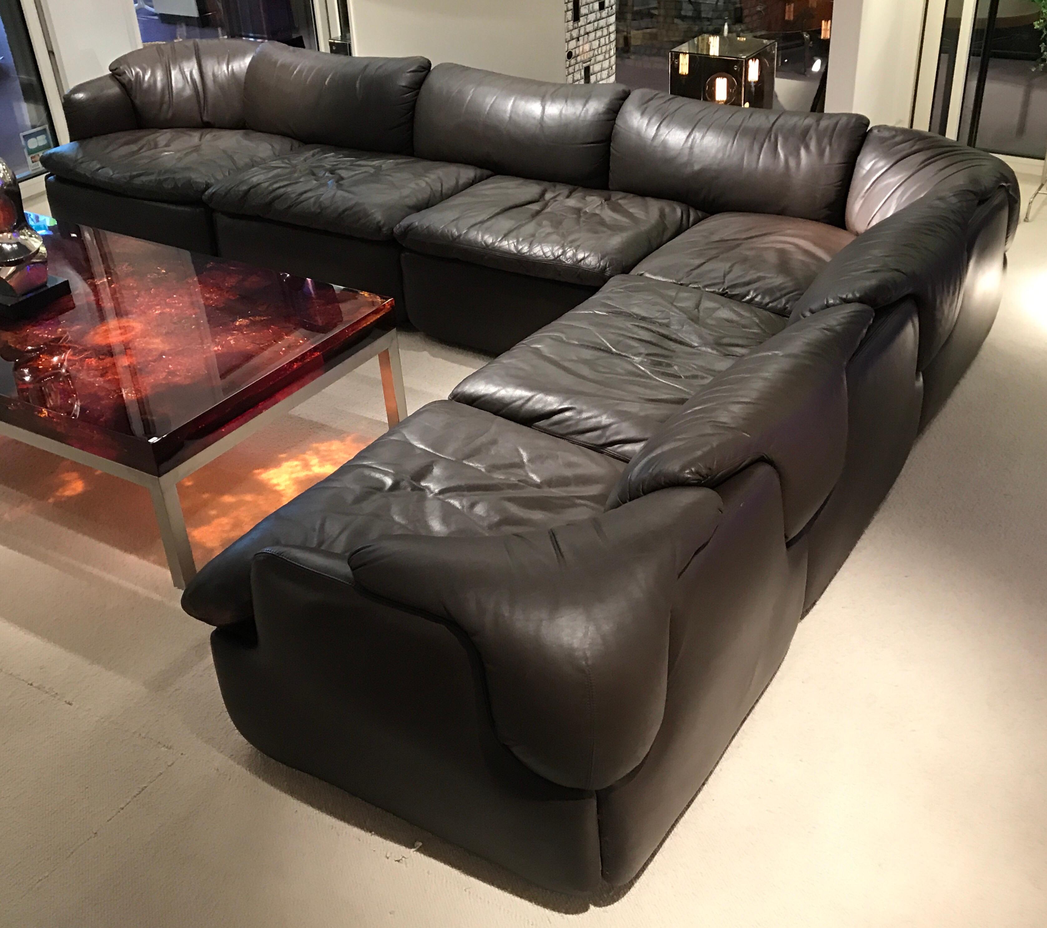 Alberto Roselli Leather Modular Sofa 1