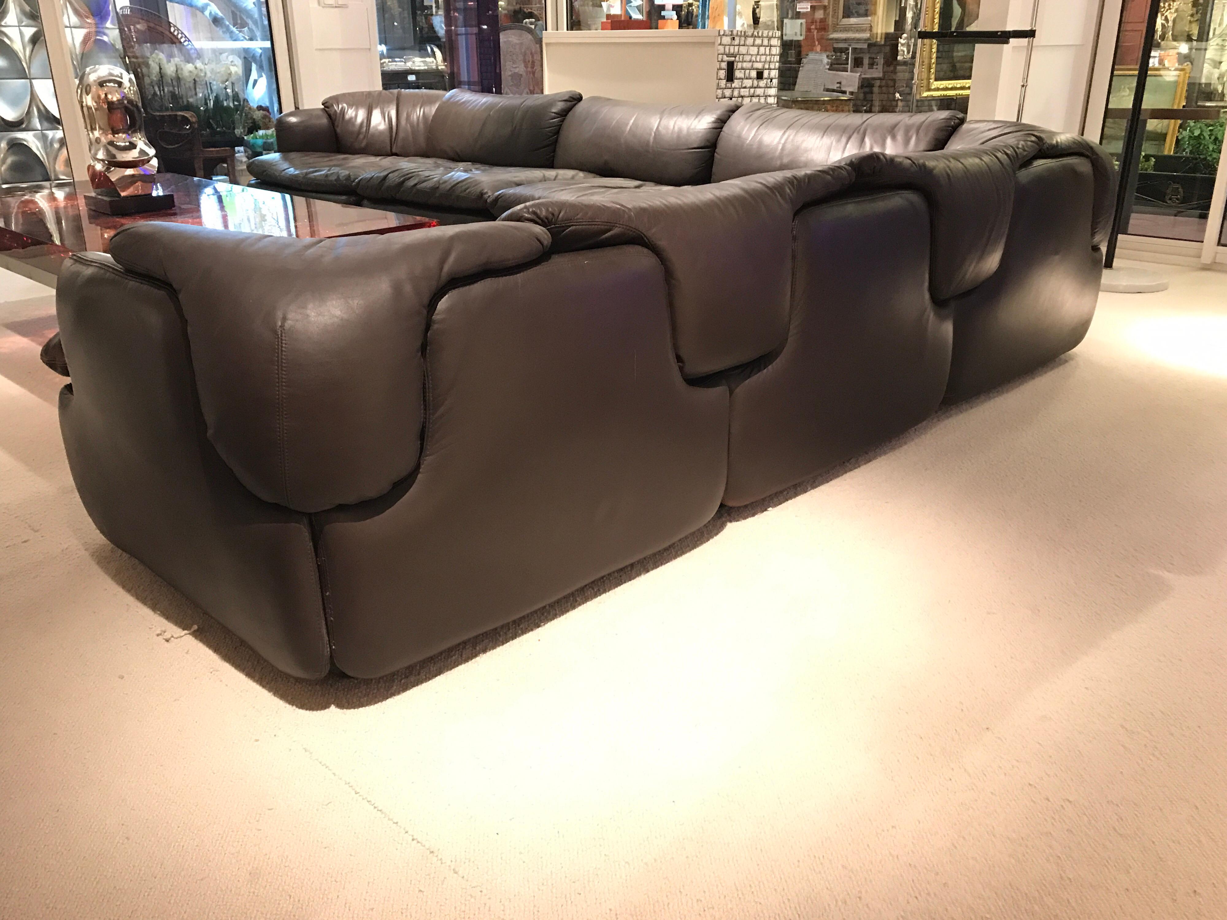 Alberto Roselli Leather Modular Sofa 3