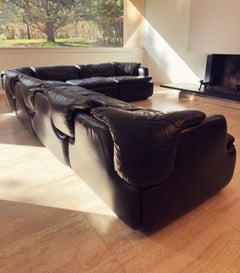 Alberto Rosselli Canapé modulaire "Confidentiel" pour Saporiti, 1972, 6 módulos