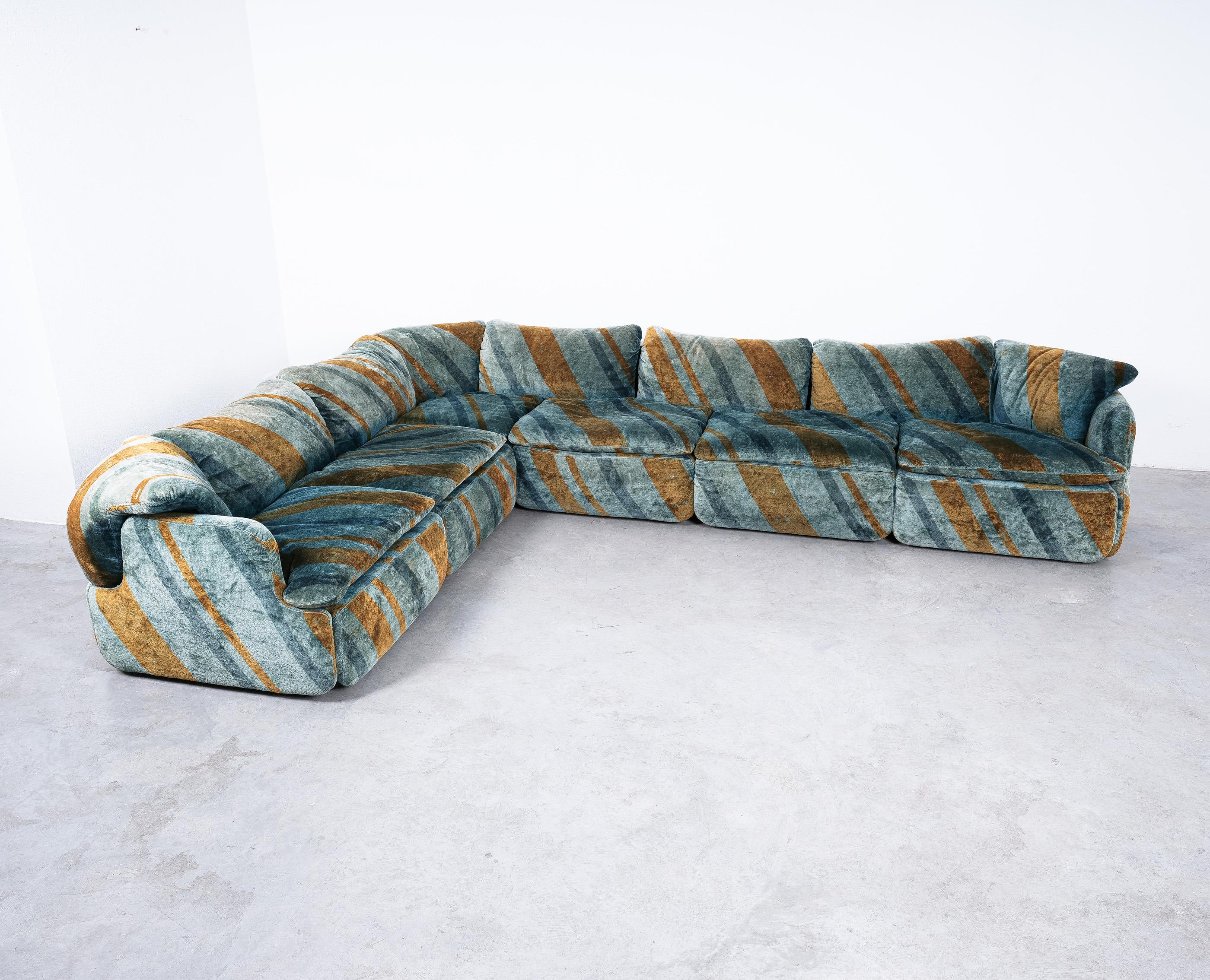 Mid-Century Modern Alberto Rosselli Corner Sofa For Saporiti 'Confidential', Italy 1970