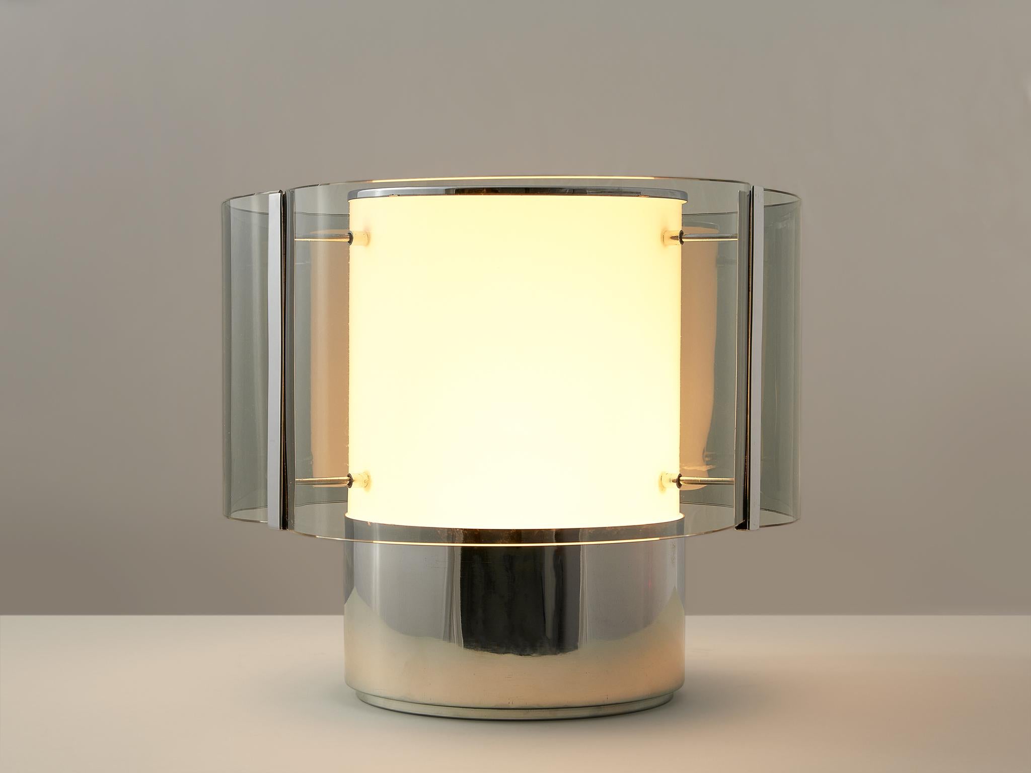 Mid-Century Modern Alberto Rosselli for Fontana Arte Table Lamp in Crystal Glass  For Sale