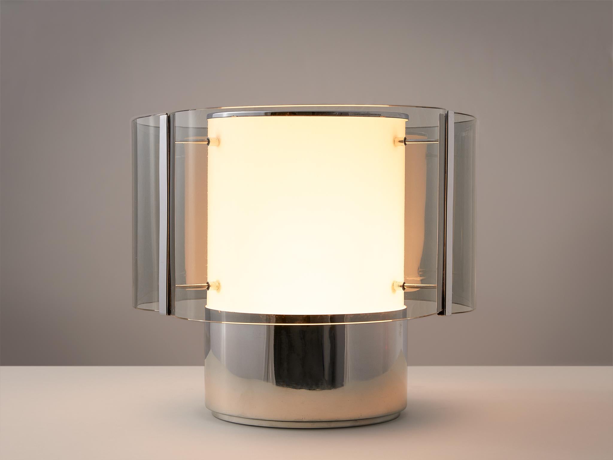 Italian Alberto Rosselli for Fontana Arte Table Lamp in Crystal Glass