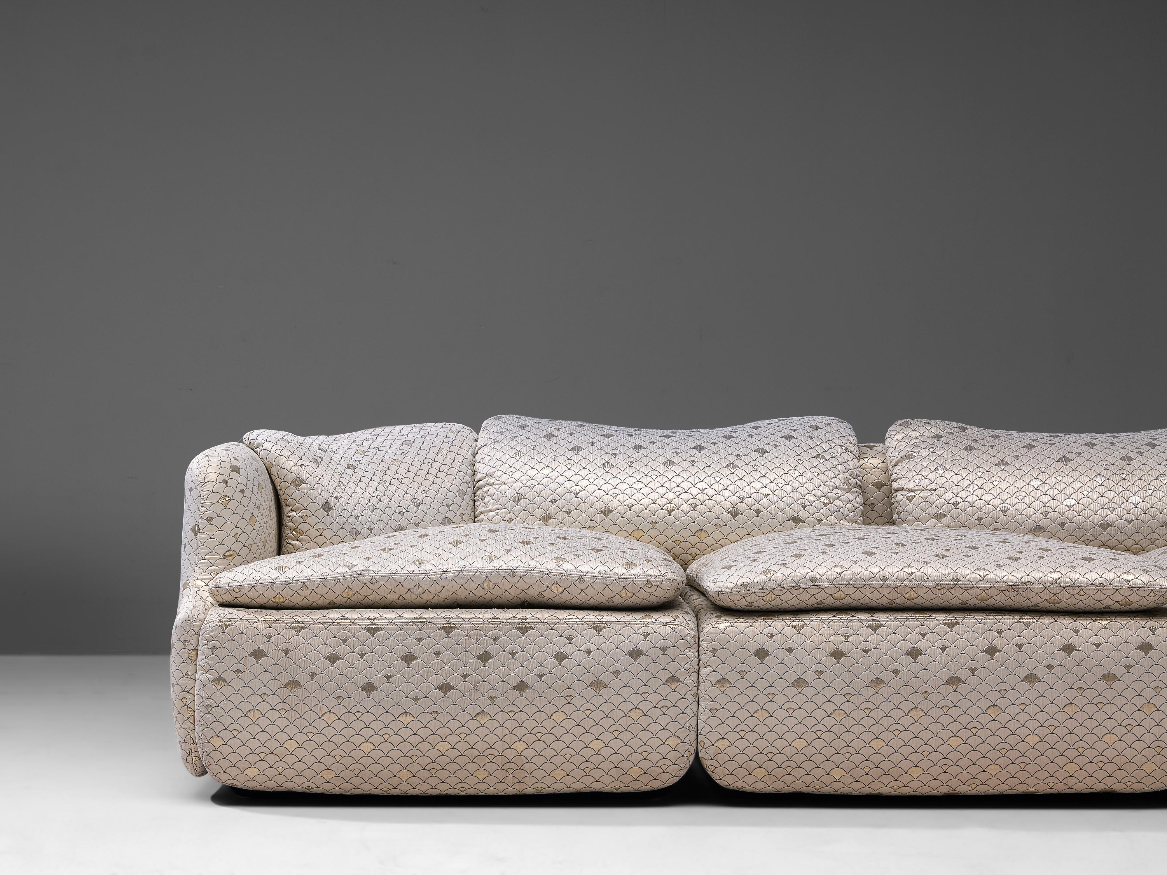 Fabric Alberto Rosselli for Saporiti 'Confidential' Corner Sofa