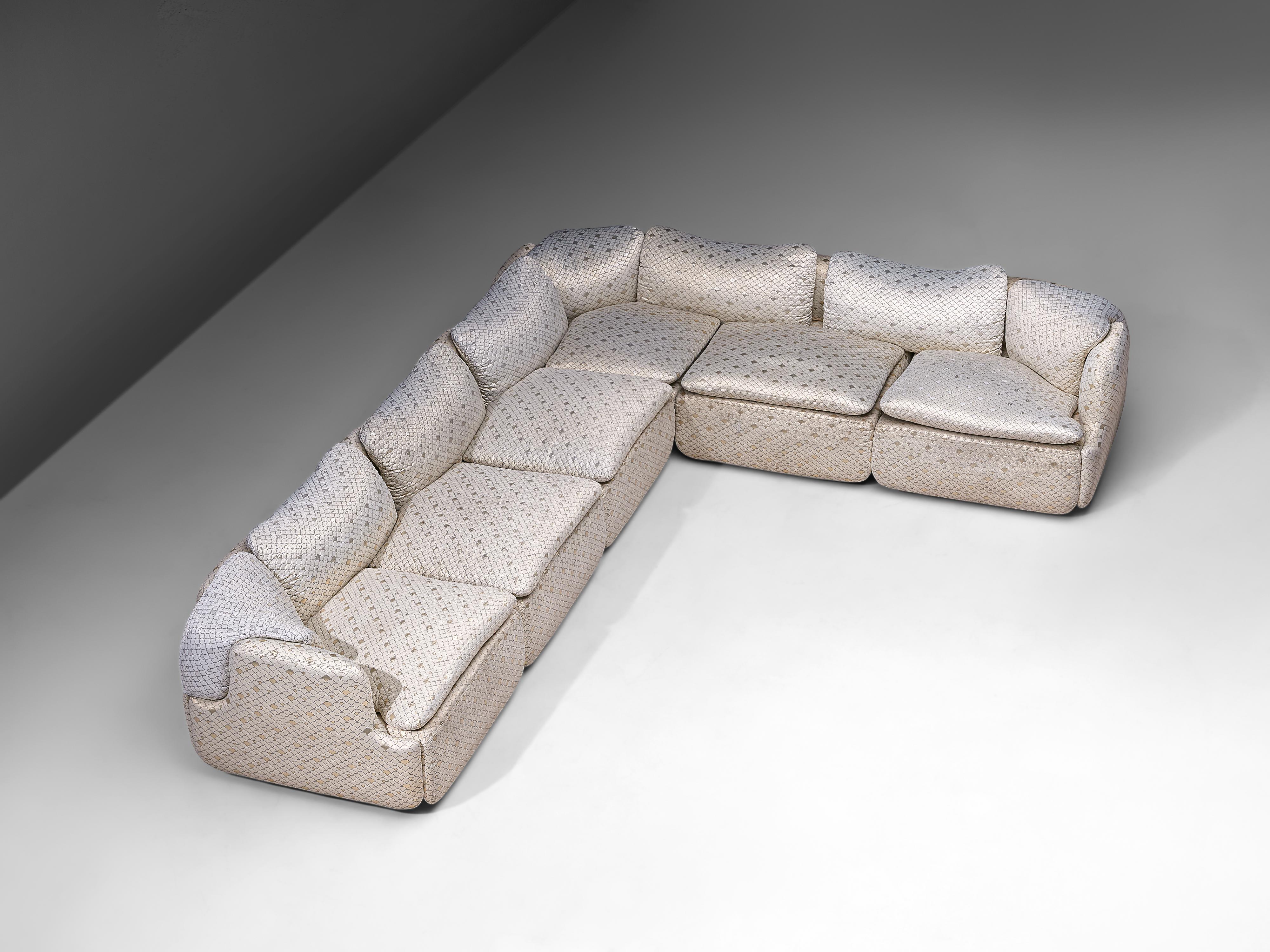 Alberto Rosselli for Saporiti 'Confidential' Corner Sofa In Good Condition In Waalwijk, NL