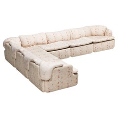 Alberto Rosselli for Saporiti Confidential Corner Sofa in Decorative Fabric